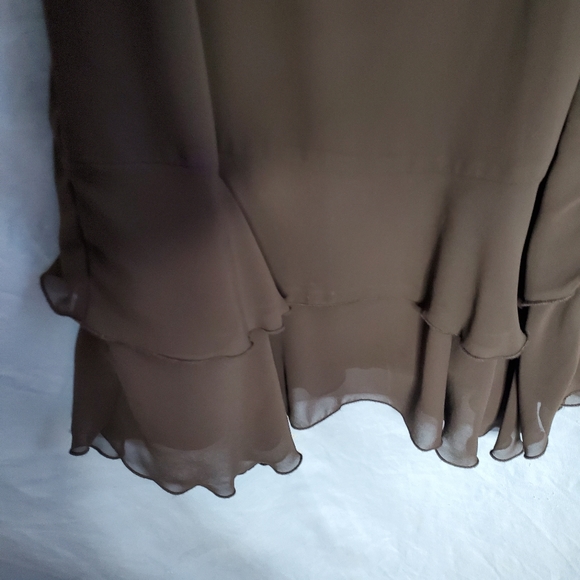 J.K. Collection empire bodice sheer tiers mini dress Size Medium - Picture 2 of 14